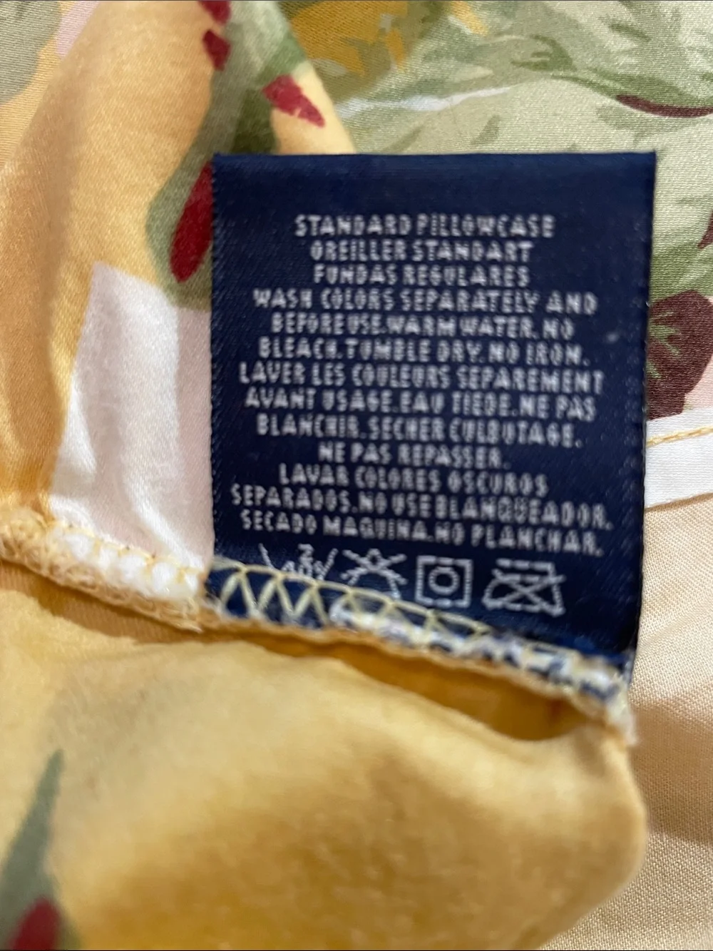 Ralph Lauren vintage “Kathleen” 100% Cotton yellow floral print pillowcases